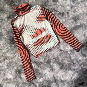 Psychedelic Sound Mesh Print Top